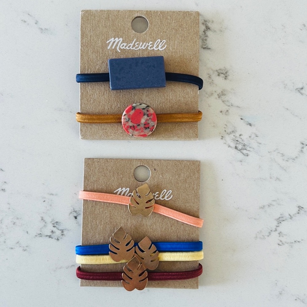 Madewell Four-Pack Palm Leaf Hair Ties - Picture 12 of 13